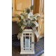 White Large Lantern with Floral