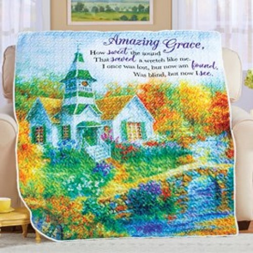 Amazing Grace Quilted Throw