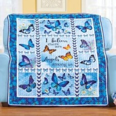 Butterfly Angels Quilted Throw